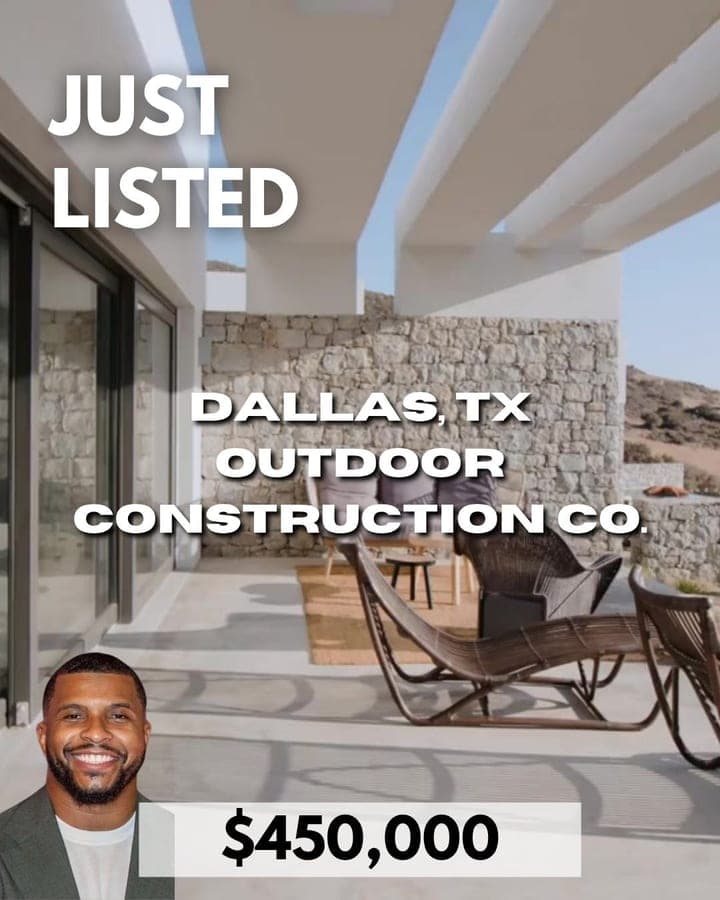 Just Listed flyer: Dallas, TX Outdoor Construction Co.