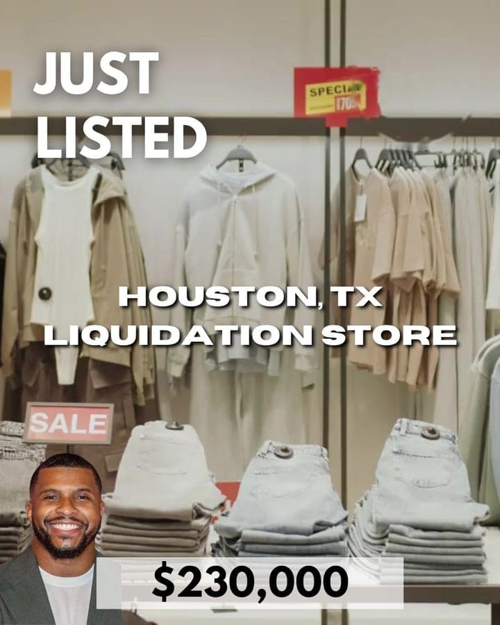 Just Listed flyer: Houston, TX Liquidation Store