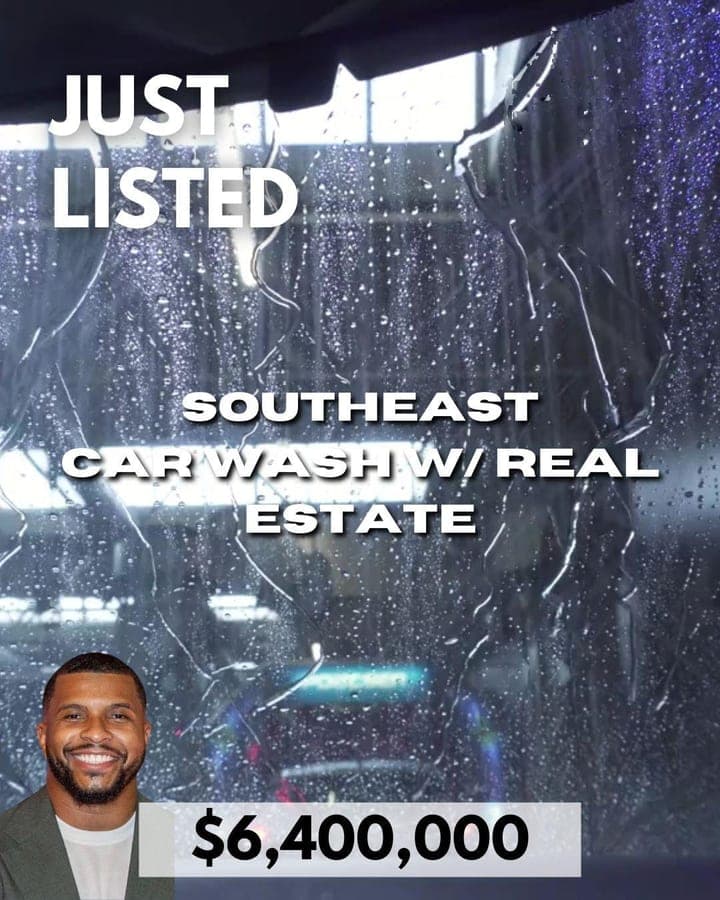 Just Listed flyer: Southeast Car Wash w/ Real Estate