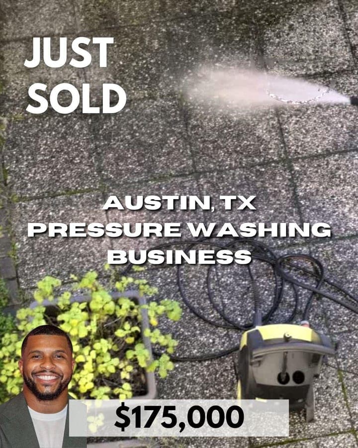 Just Sold flyer: Austin, TX Pressure Washing Business